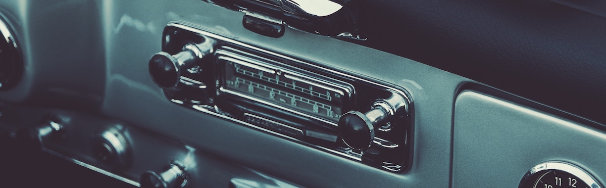 Automotive dashboard with radio