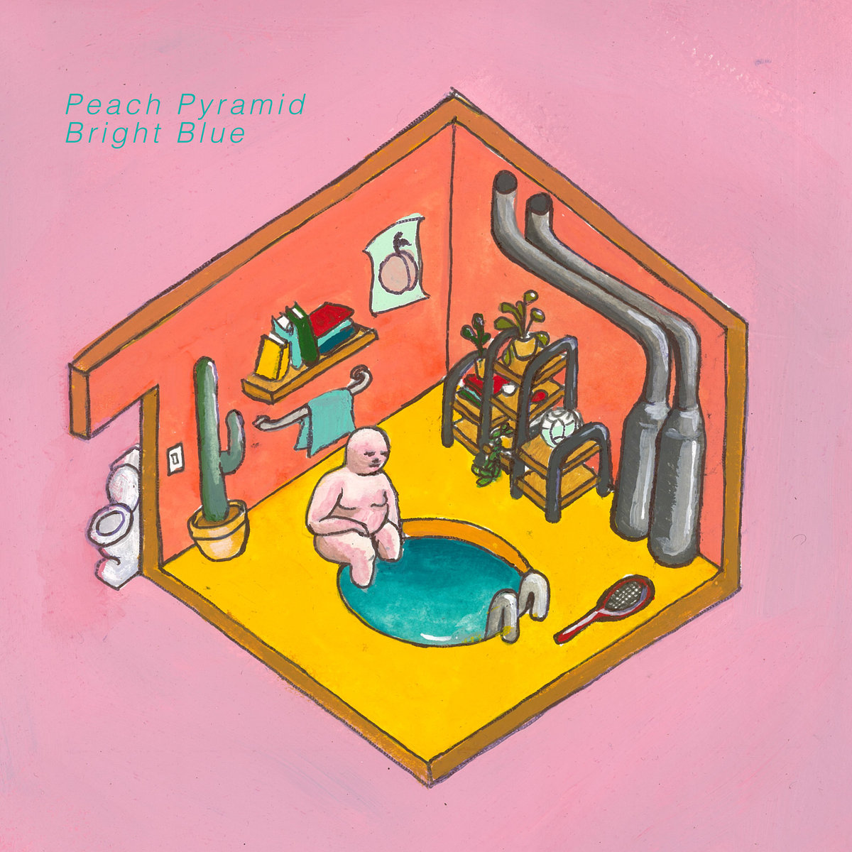 Peach Pyramid • <i>Bright Blue</i>